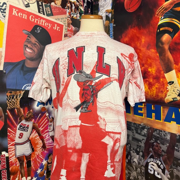 American Vintage Other - Vintage UNLV Runnin Rebels All Over Print T Shirt NCAA Basketball Sz Large